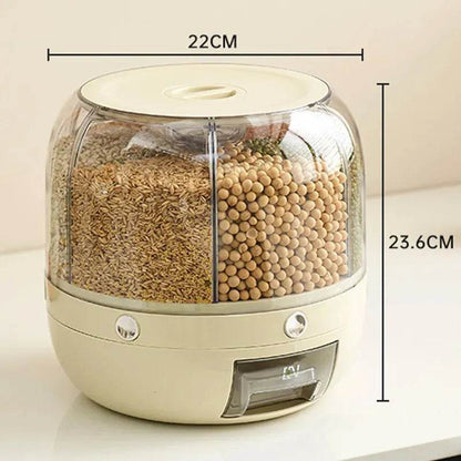 SmartPursue 360 degree rotatable 6-compartment grain dispenser, view 7