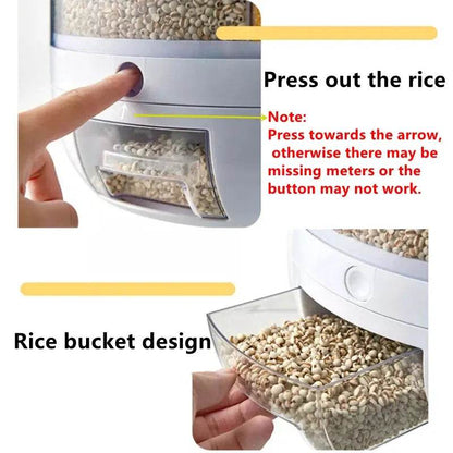 SmartPursue 360 degree rotatable 6-compartment grain dispenser, view 5