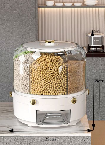 360° Rotating Grain Storage ContainerFood StorageTorqelo.com