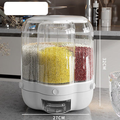 SmartPursue 360 degree rotating six-grid grain storage container, view 12
