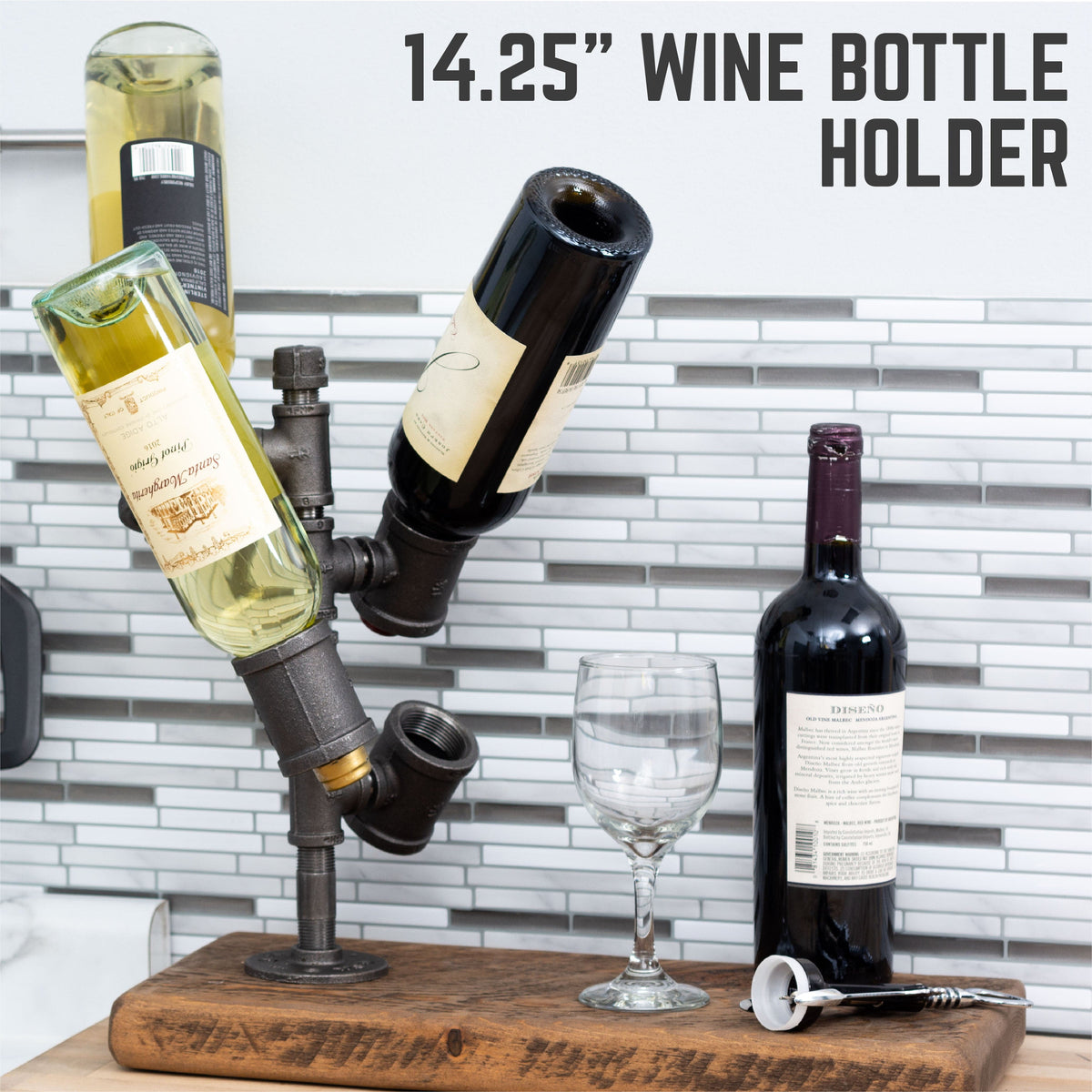 Wine Holder By PIPE DECOR by PIPE DECOR