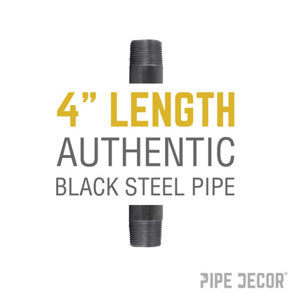 PIPE DECOR 1 in. x 4 in. black steel pipe, view 2