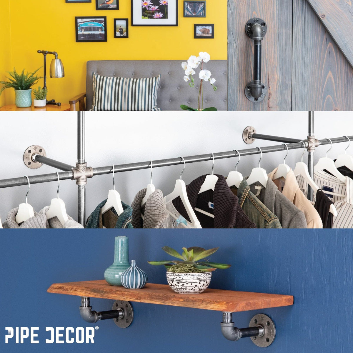 PIPE DECOR 1 in. x 8 in. black steel pipe, view 7
