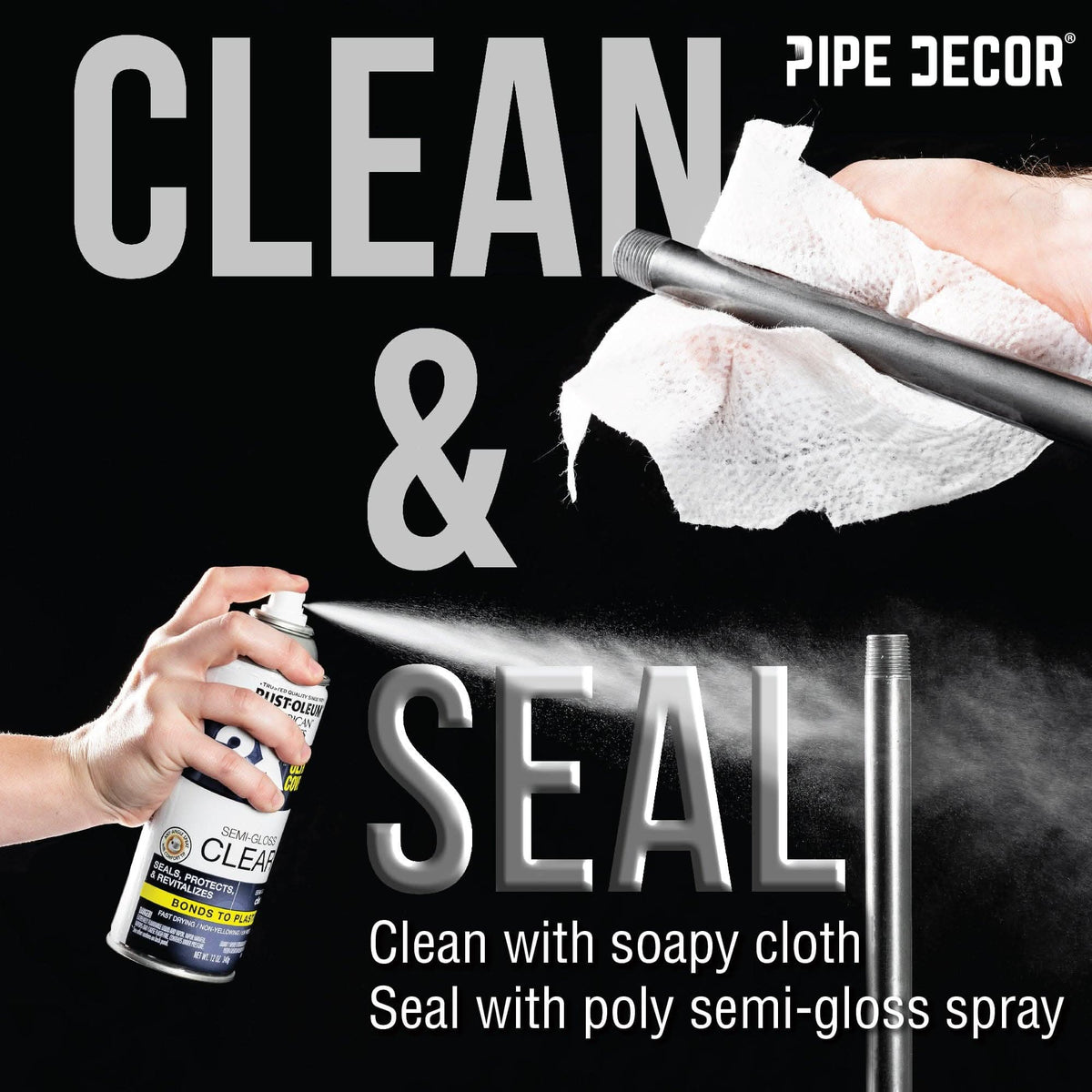 PIPE DECOR 1-1/2 in. black steel close pipe nipple