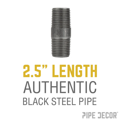 PIPE DECOR 1-1/4 in. x 2-1/2 in. black steel pipe, view 2