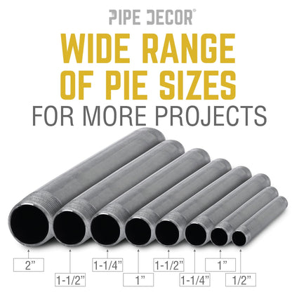PIPE DECOR 1-1/4 in. x 2 in. black steel pipe, view 4