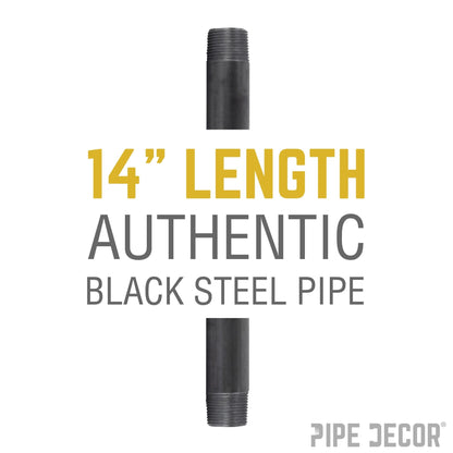 PIPE DECOR 1/2 in. x 14 in. black steel pipe, view 2