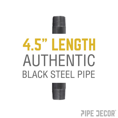 PIPE DECOR 1/2 in. x 4-1/2 in. black steel pipe, view 2