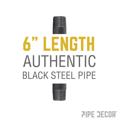 PIPE DECOR 3/4 in. x 6 in. black steel pipe, view 2