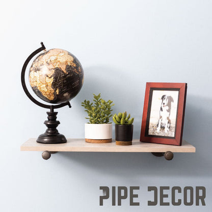 PIPE DECOR 1/2 in. x 10 in. black pipe shelf bracket kit, 6-pack, view 2