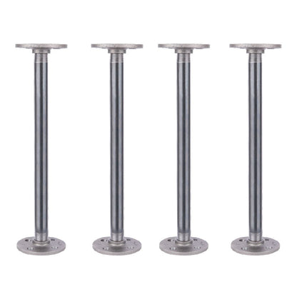 PIPE DECOR 1/2 in. x 12 in. round flange industrial pipe table legs, 4-pack