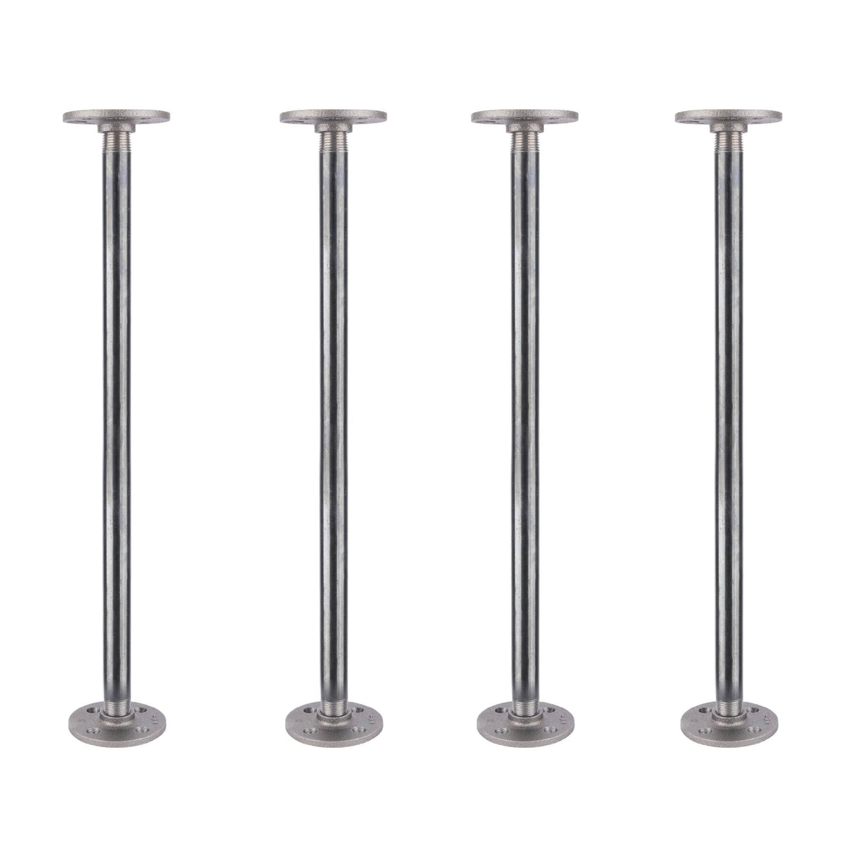 PIPE DECOR 1/2 in. x 18 in. round flange industrial pipe table legs, 4-pack