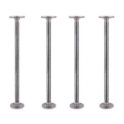 PIPE DECOR 1/2 in. x 18 in. round flange industrial pipe table legs, 4-pack