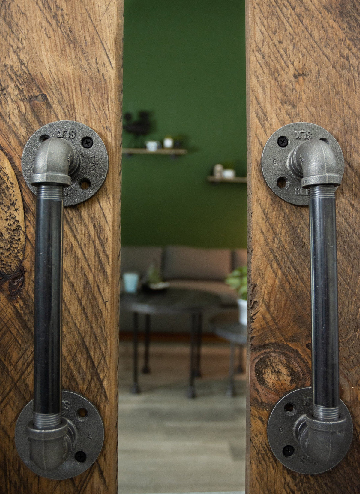 PIPE DECOR 1/2 in. x 8 in. industrial pipe barn door handle, 12.5 in. long, view 5