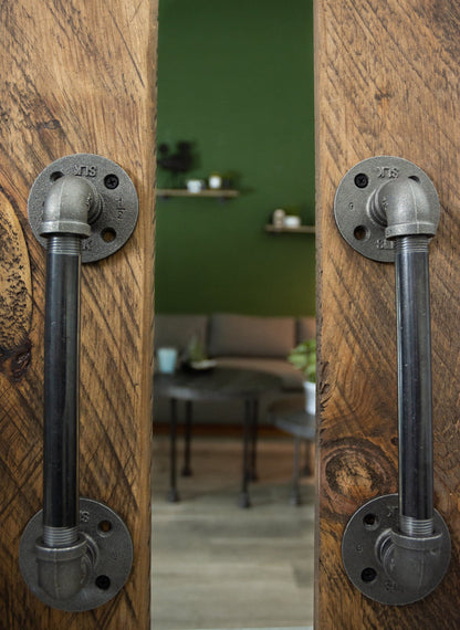 PIPE DECOR 1/2 in. x 8 in. industrial pipe barn door handle, 12.5 in. long, view 5
