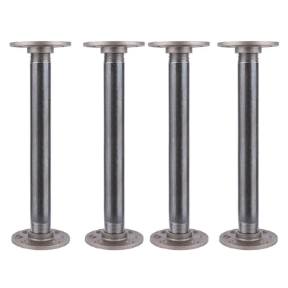 PIPE DECOR 1 in. x 12 in. round flange pipe table legs, 4-pack