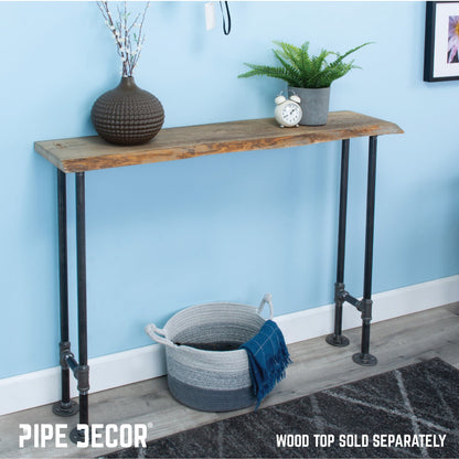 PIPE DECOR 3/4 in. H pipe console table leg kit, 2-pack, view 2