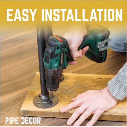 PIPE DECOR 3/4 in. H pipe console table leg kit, 2-pack, view 7