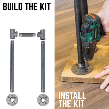 PIPE DECOR 3/4 in. U-shaped pipe bench leg kit, view 8