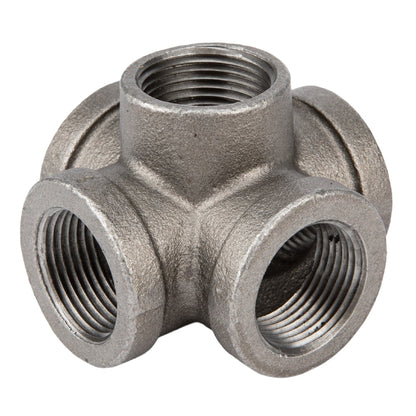 PIPE DECOR 1 in. black iron 5-way pipe fitting
