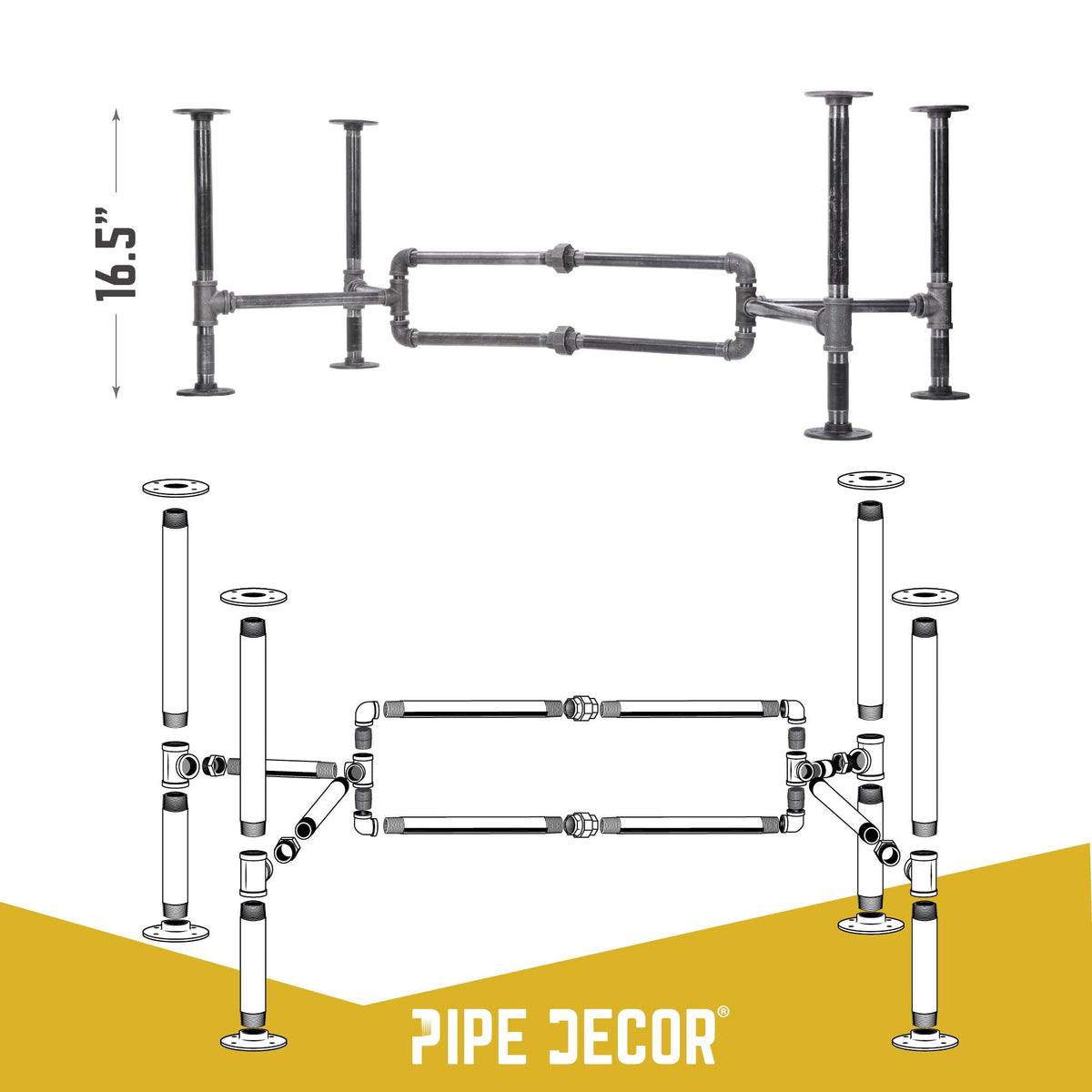 Loop Coffee Table By PIPE DECOR by PIPE DECOR