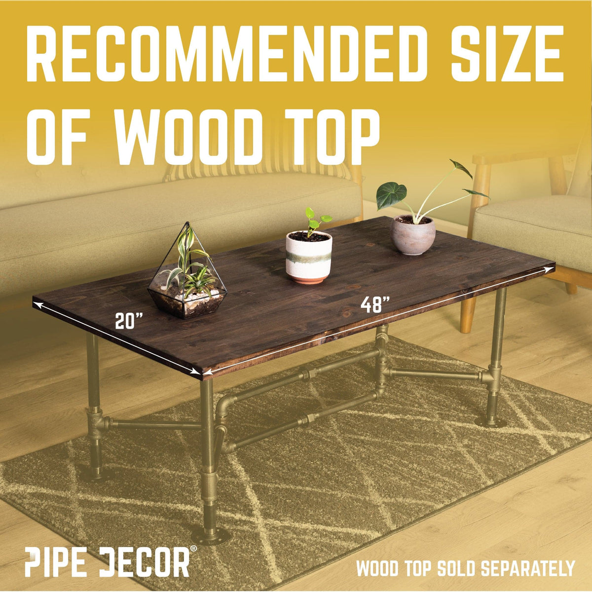Loop Coffee Table By PIPE DECOR by PIPE DECOR