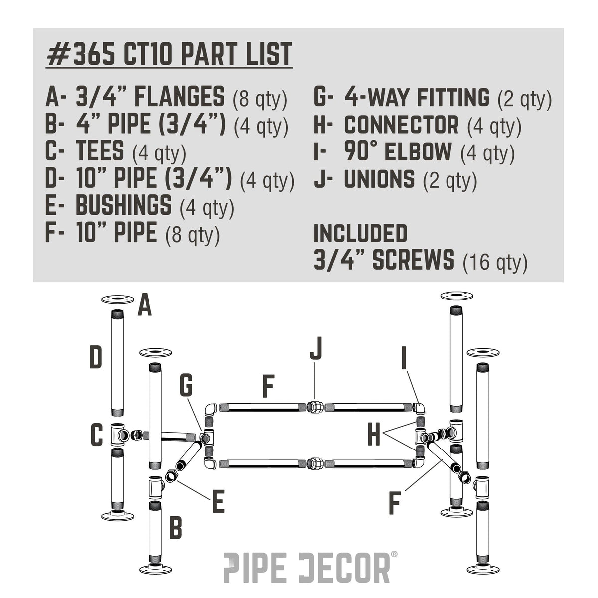 Loop Coffee Table By PIPE DECOR by PIPE DECOR