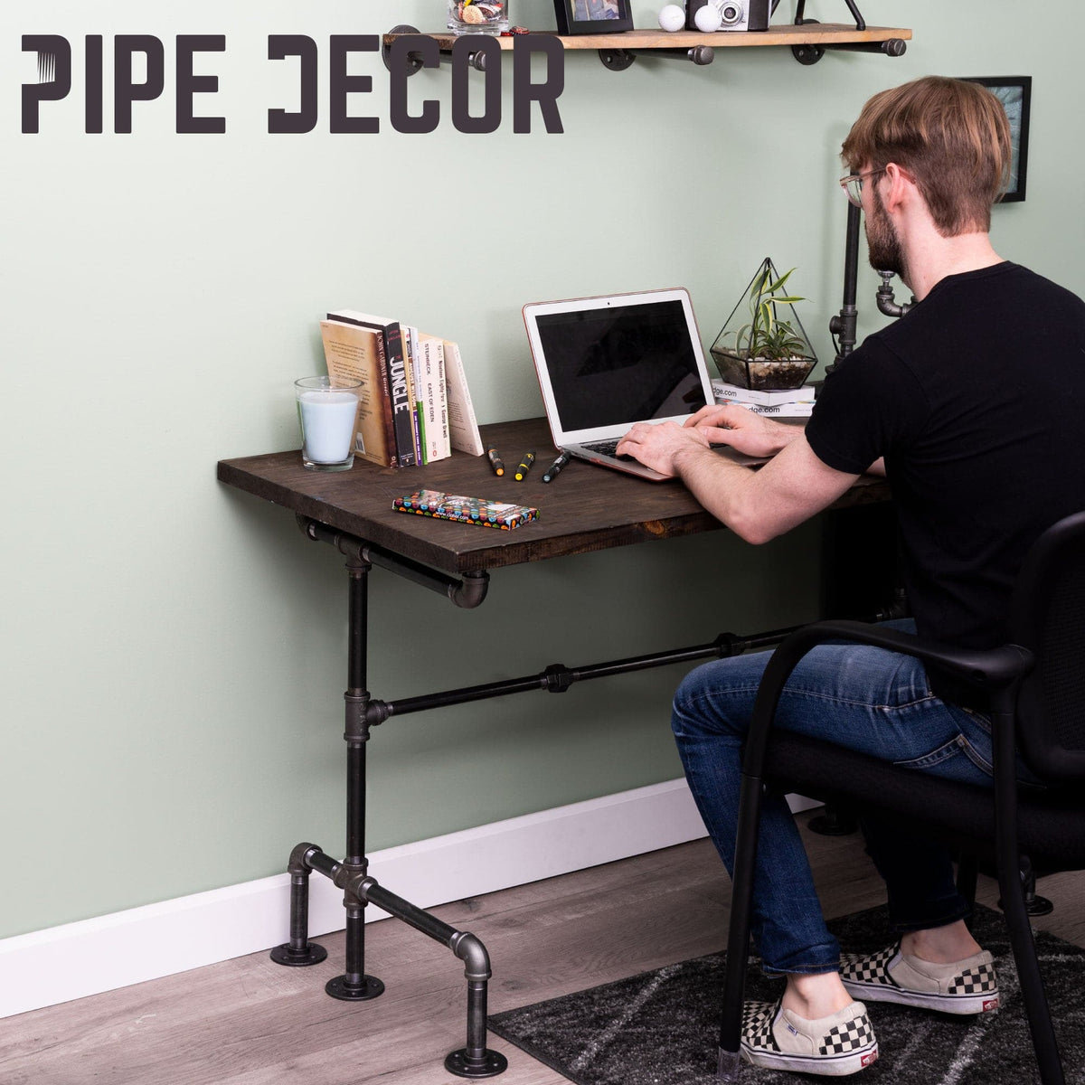 M Design Desk By PIPE DECOR by PIPE DECOR
