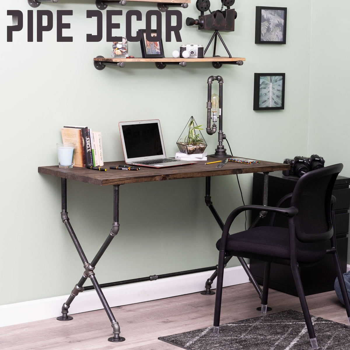 X Desk By PIPE DECOR by PIPE DECOR