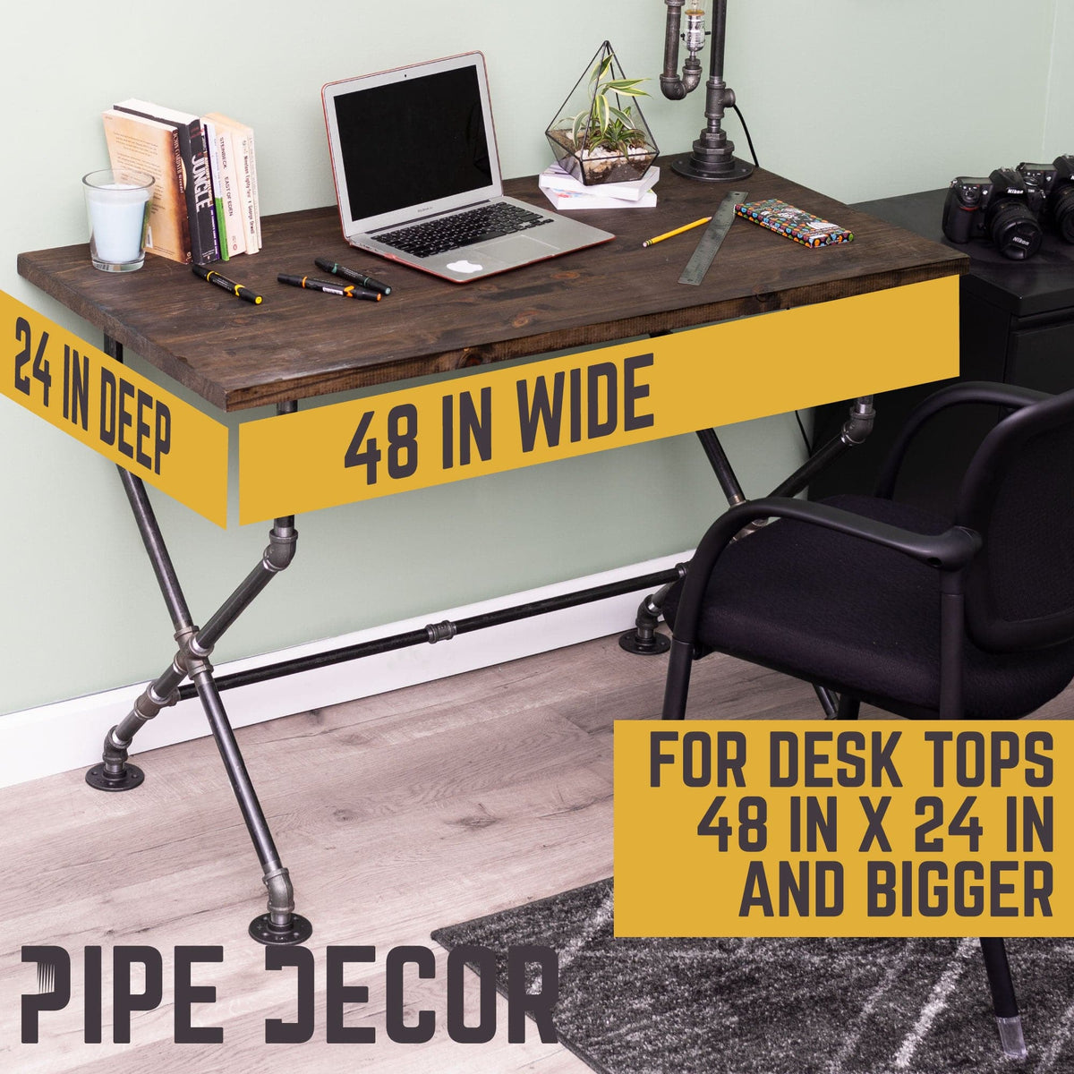 X Desk By PIPE DECOR by PIPE DECOR