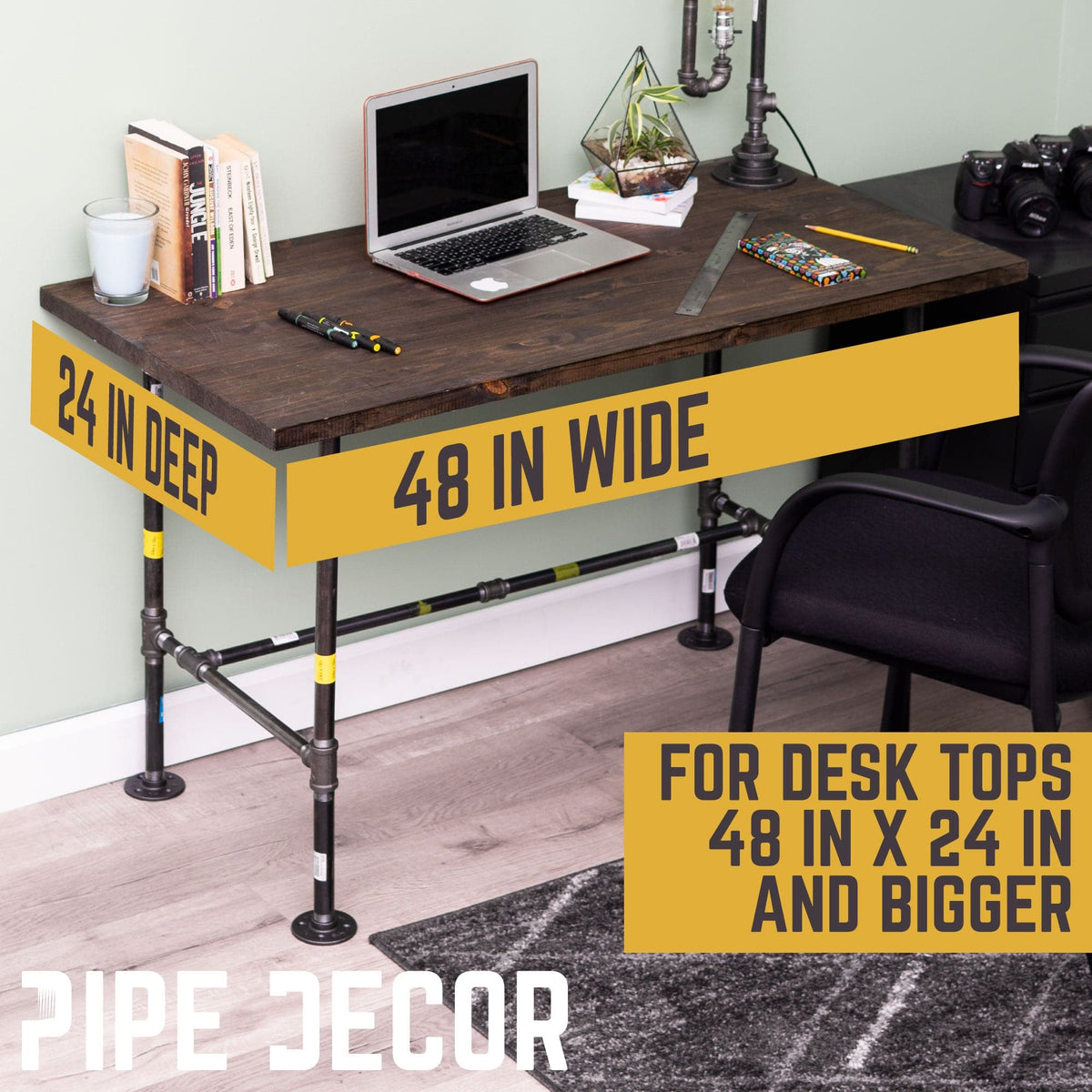 H Desk by PIPE DECOR by PIPE DECOR