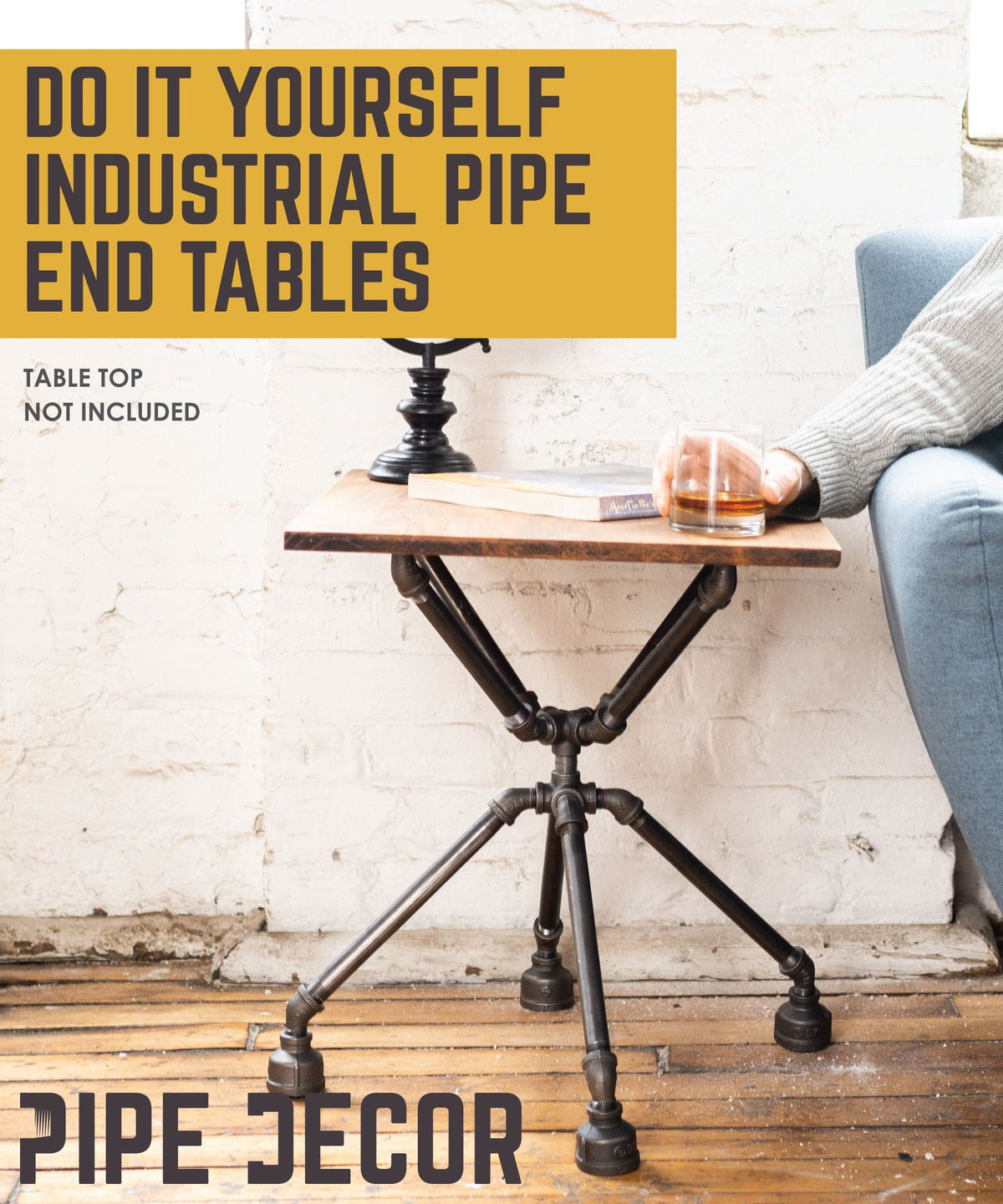 Spider End Table By PIPE DÉCOR by PIPE DECOR