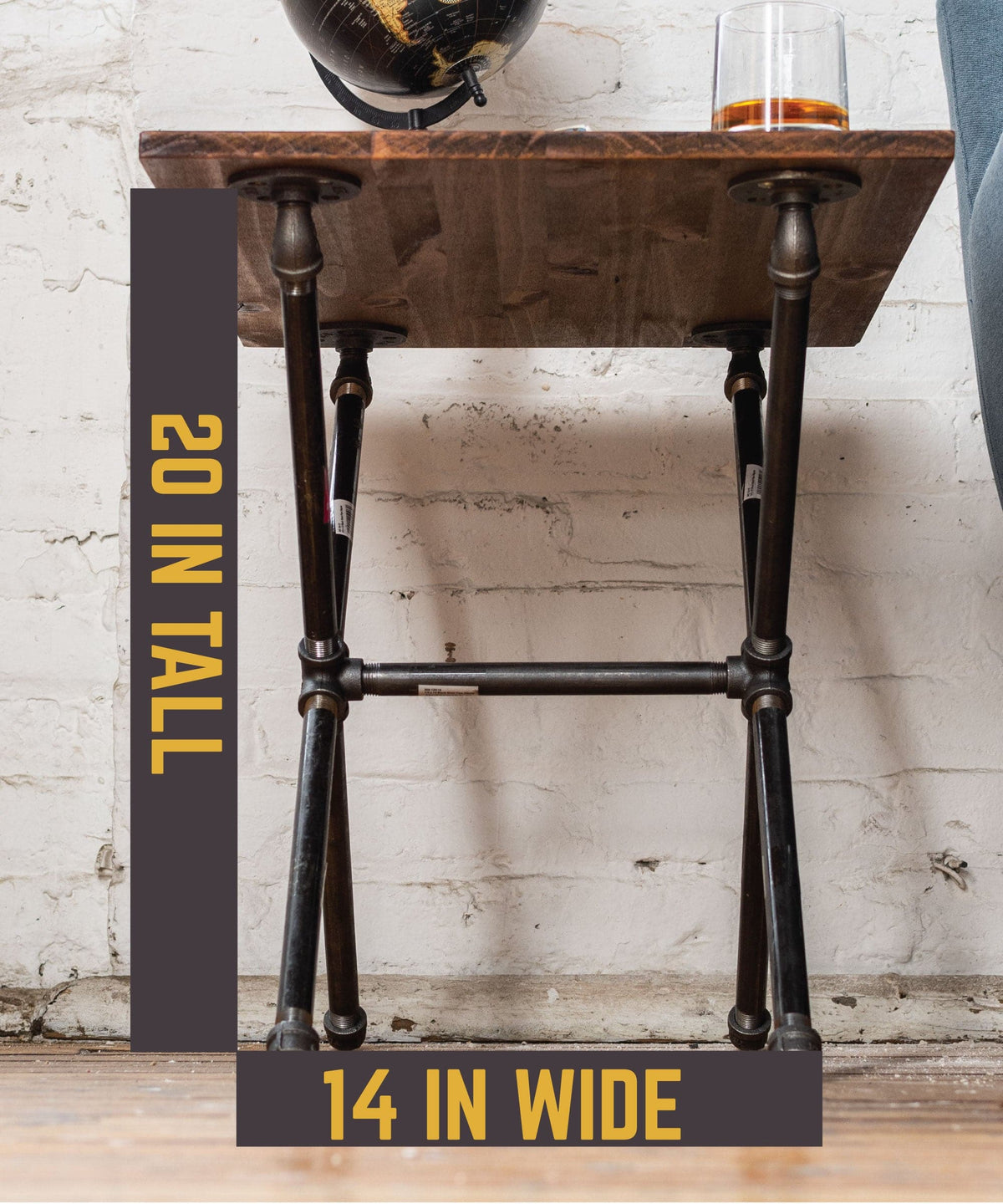 Criss Cross End Table By PIPE DECOR by PIPE DECOR