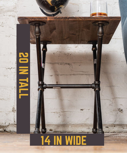 Criss Cross End Table By PIPE DECOR by PIPE DECOR