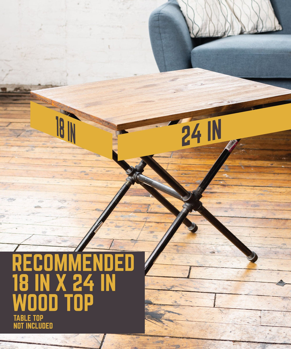 Criss Cross End Table By PIPE DECOR by PIPE DECOR