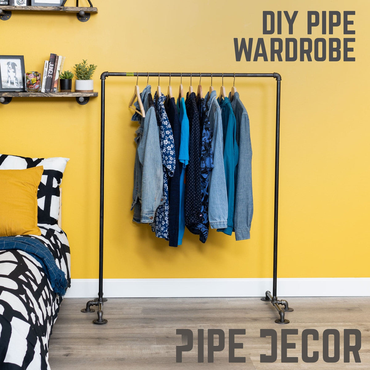 Freestanding Clothing Rack By PIPE DECOR by PIPE DECOR