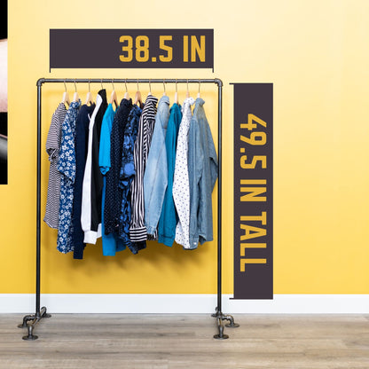 Freestanding Clothing Rack By PIPE DECOR by PIPE DECOR