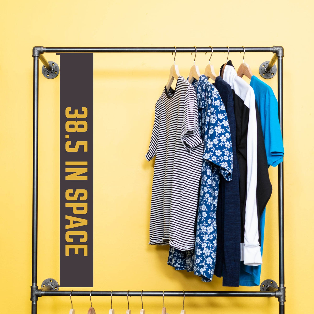 Wall Mounted Double Hung Clothing Rack by PIPE DECOR