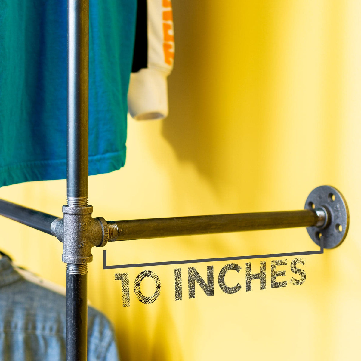 Wall Mounted Double Hung Clothing Rack by PIPE DECOR