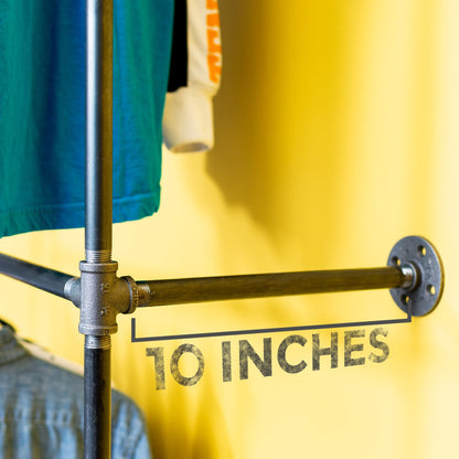 Wall Mounted Double Hung Clothing Rack by PIPE DECOR