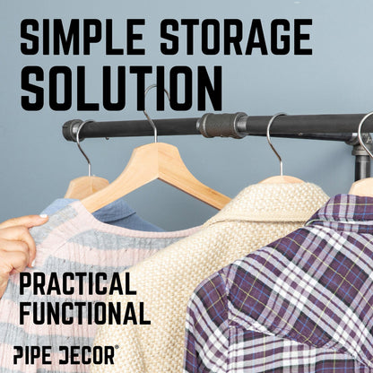Freestanding Tee-Style Pipe Clothing Rack by PIPE DECOR