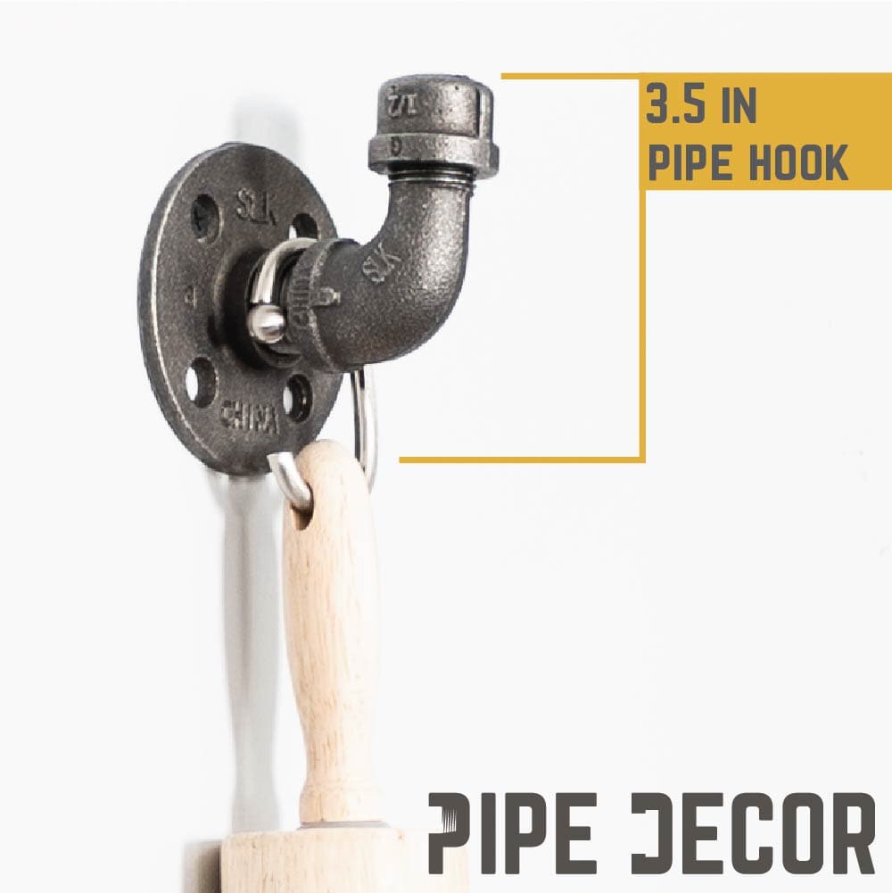 Wall Hook 3 Pack By PIPE DECOR by PIPE DECOR
