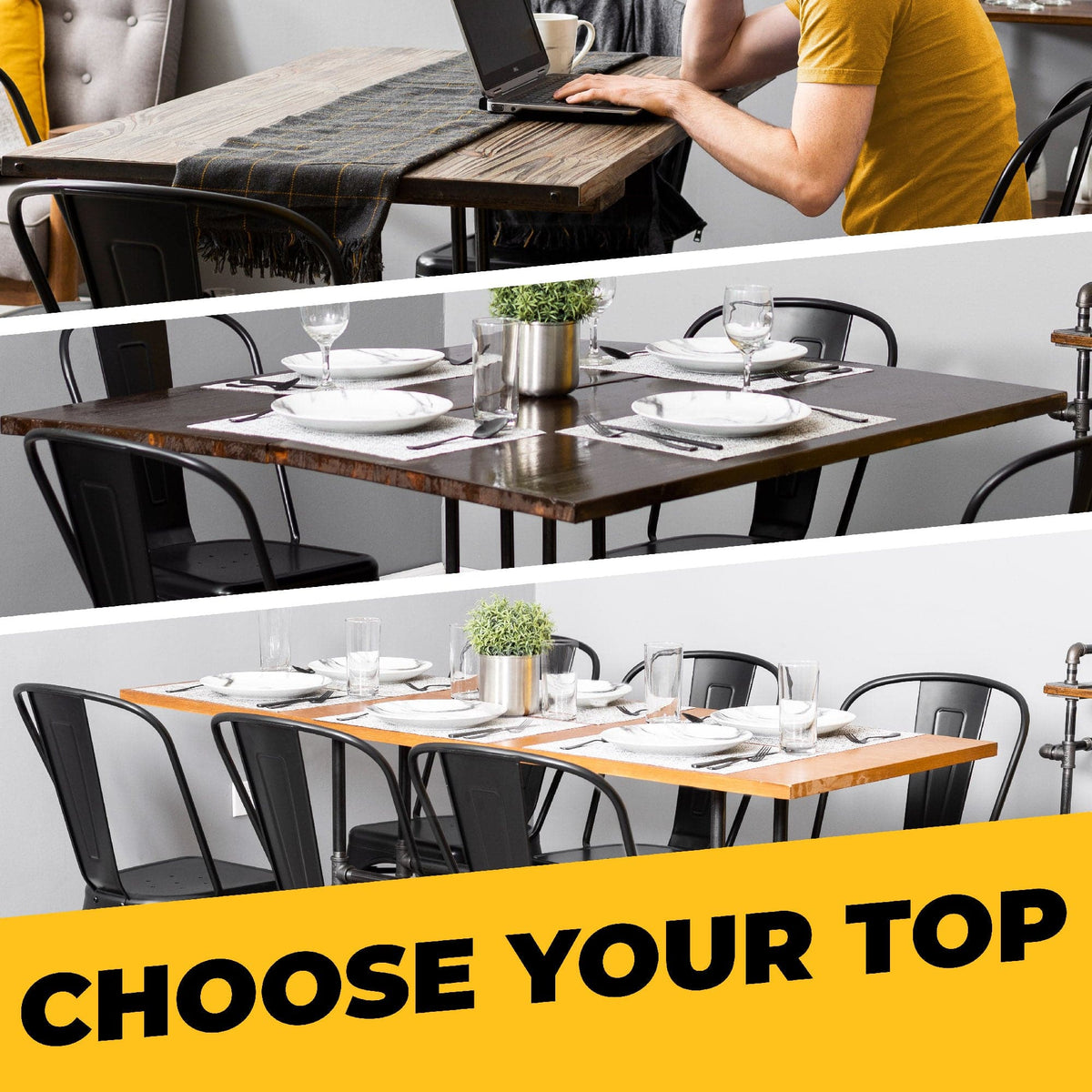 Bridge Kitchen Table By PIPE DECOR by PIPE DECOR