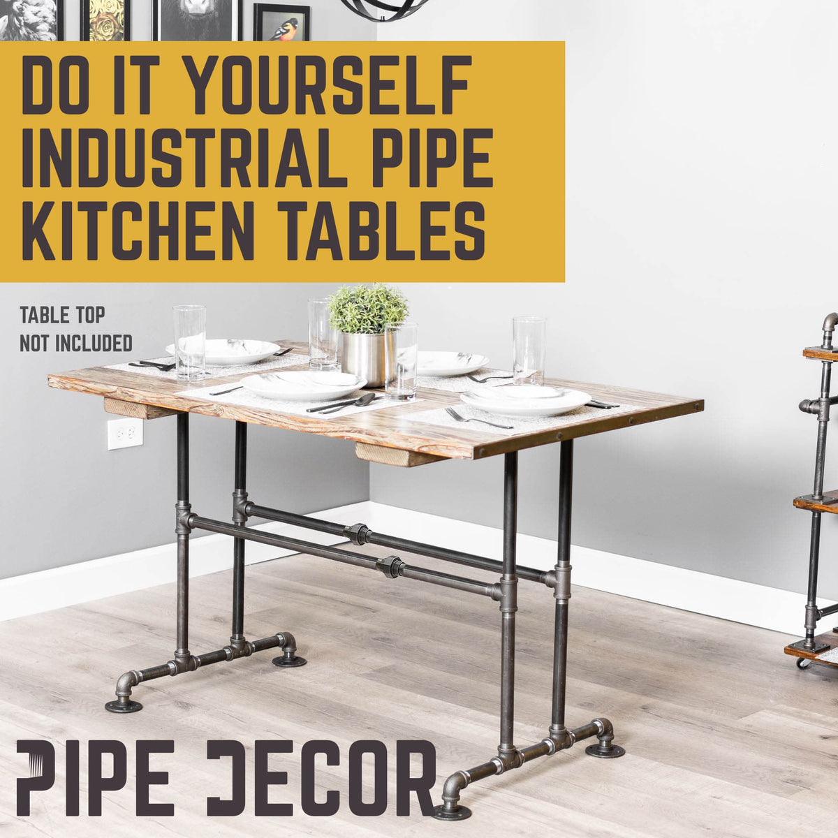 Bridge Kitchen Table By PIPE DECOR by PIPE DECOR