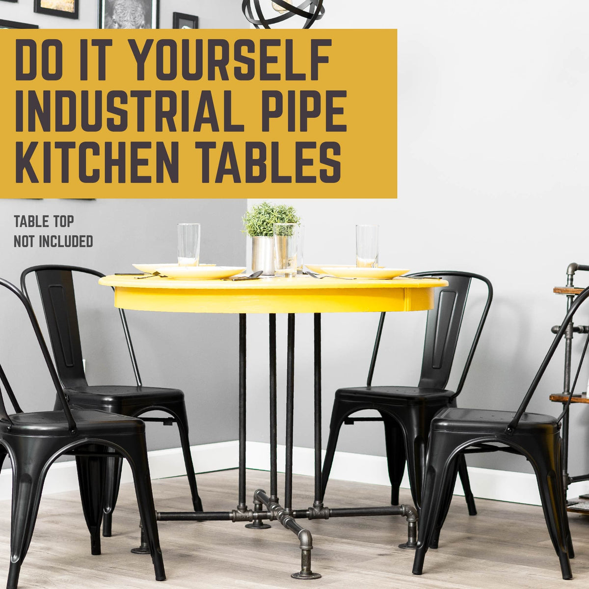 Blackjack Kitchen Table By PIPE DECOR by PIPE DECOR