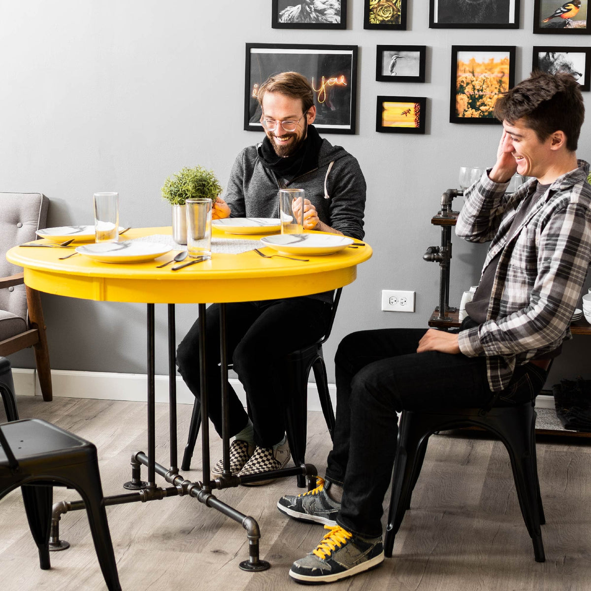 Blackjack Kitchen Table By PIPE DECOR by PIPE DECOR