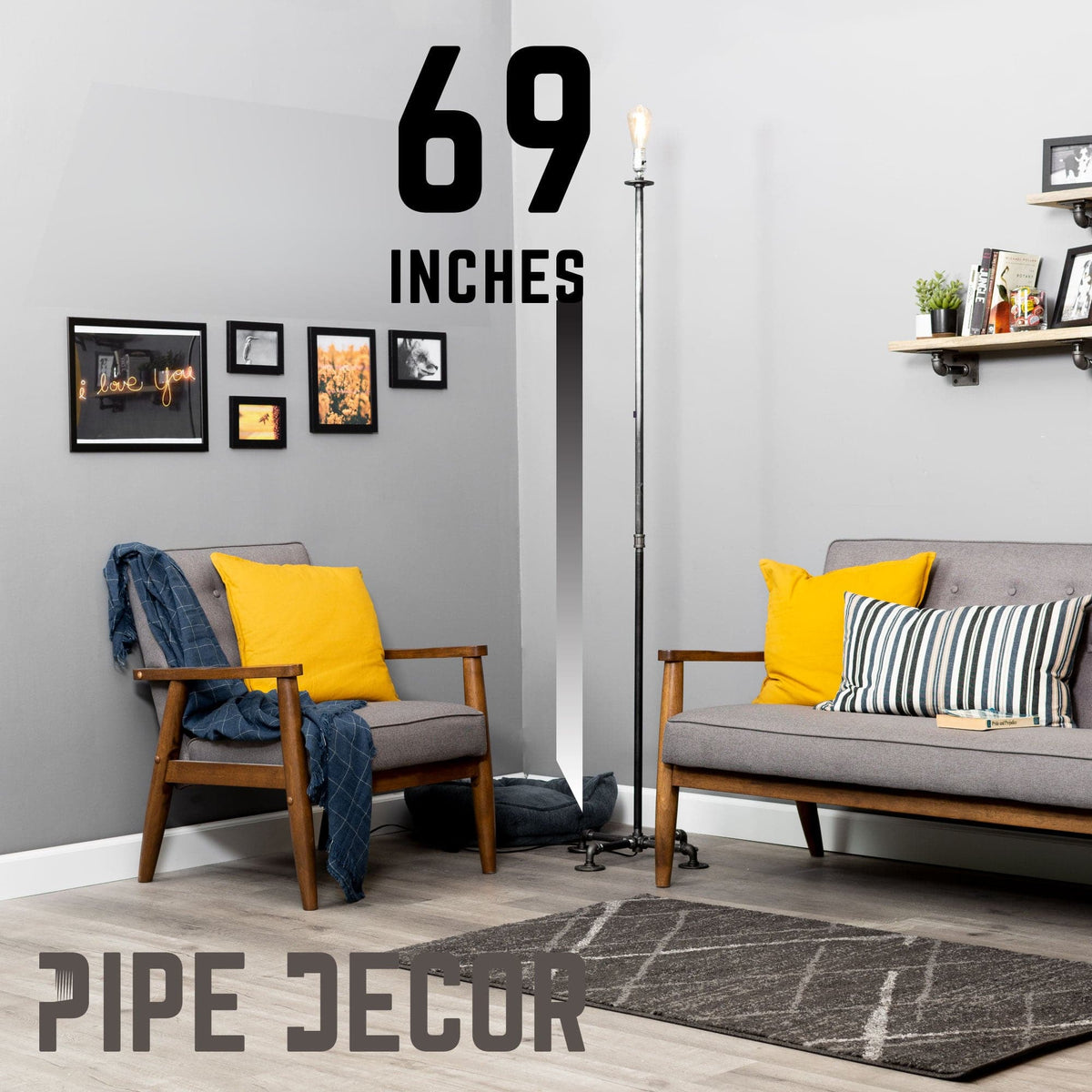 Torch Floor Lamp By PIPE DÉCOR by PIPE DECOR
