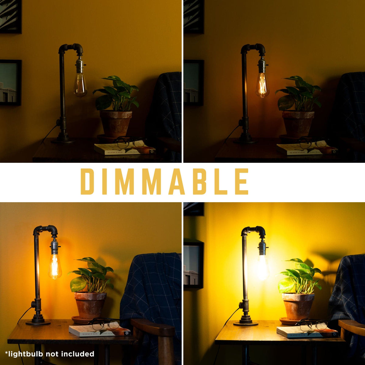 Reader Table Lamp By PIPE DECOR by PIPE DECOR