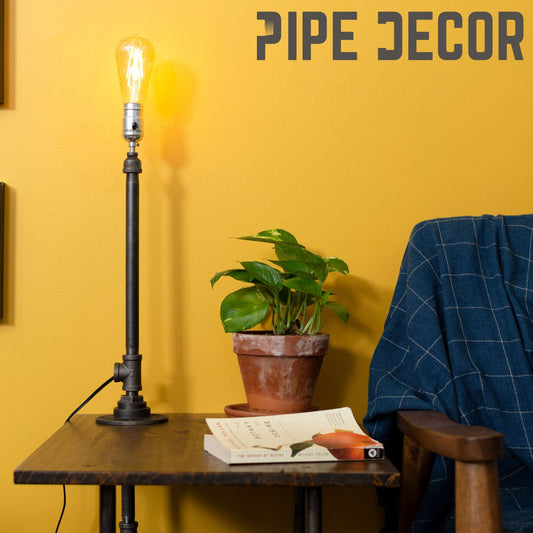 Torch Table Lamp By PIPE DECOR by PIPE DECOR