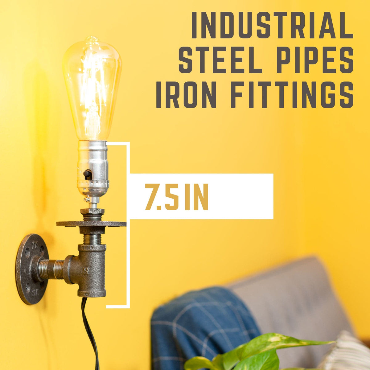 Wall Sconce By PIPE DECOR by PIPE DECOR